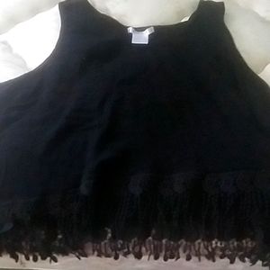 This is a crop top size 3x color black